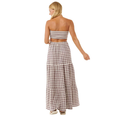 Premium Surf Check Maxi Dress - Womens