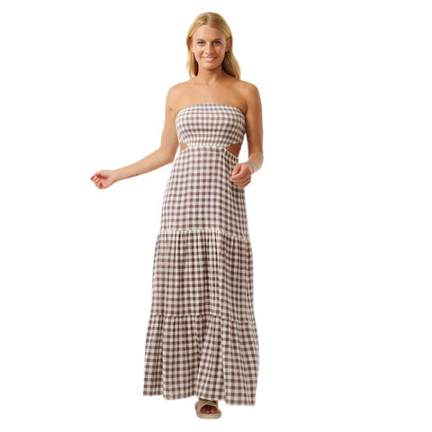 Premium Surf Check Maxi Dress - Womens