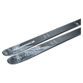 Top view of the Nordica 2027 Enforcer 89 Ski, featuring a spliced graphic design in black, grey, and blue.