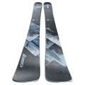 Top view of the Nordica 2027 Enforcer 89 Ski, featuring a spliced graphic design in black, grey, and blue.