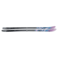 Top view of the Nordica 2027 Santa Ana 92 Ski for Women, featuring a mountain graphic in blue, lavender, and black.