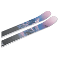 Top view of the Nordica 2027 Santa Ana 92 Ski for Women, featuring a mountain graphic in blue, lavender, and black.