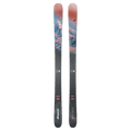 Top view of Nordica 2027 Santa Ana 87 Ski for Women with mountain landscape graphic in blue, white, and red over black base.