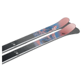 Top view of Nordica 2027 Santa Ana 87 Ski for Women with mountain landscape graphic in blue, white, and red over black base.