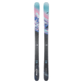 Top view of Nordica 2027 Santa Ana 82 Ski for Women with mountain landscape graphic in blue, pink, and white over black base