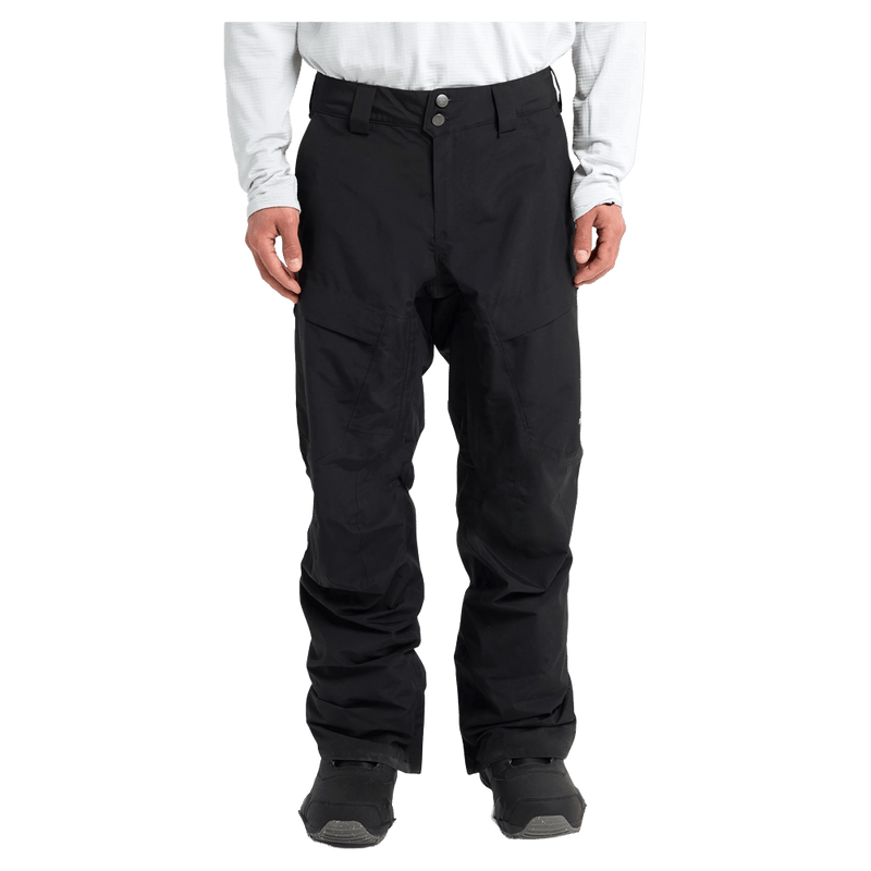 Front cropped view of a man wearing the Burton AK Swash Gore-Tex 2L Snowboard Pants in black