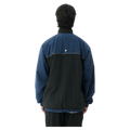 Back view of Afends Speed Recycled Sports Spray Jacket in colour Navy.