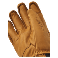 View of Hestra Fall Line 5 Finger Glove in colour Cork.