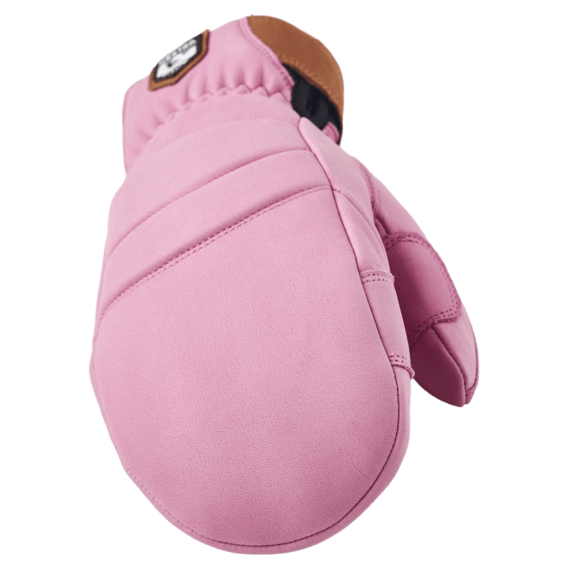 View of Hestra Leather Fall Line Mitt - Womens in colour Cerise.