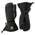 View of Hestra Army Leather Gore-Tex 3 Finger Glove in Black/Black.