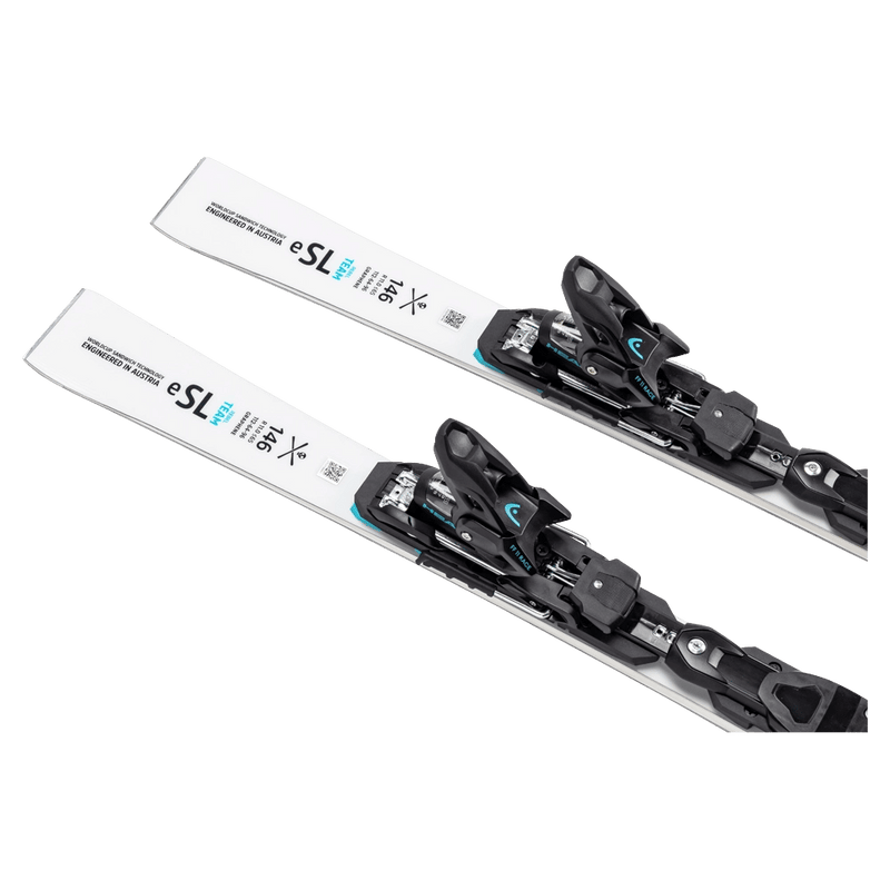 Tail view of Head 2027 WC Rebel e-SL Team SW RP Ski w/ Binding - Kids