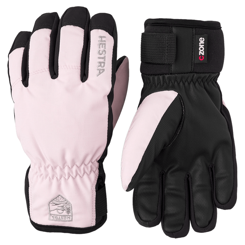 View of Hestra Ferox Primaloft 5 Finger in colour Rose.