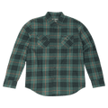 Front view of the Fasthouse Saturday Night Special Flannel in colour Pine Black
