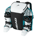 Front view of Head Rebels Racing Backpack in colour Black/White/Speed Blue.