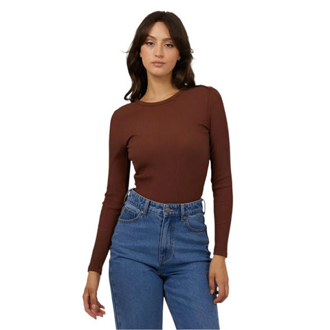 Eve Rib Baby Long Sleeve Tee- Womens