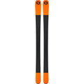 Base of the Blizzard 2026 Anomaly 94 Ski featuring orange tip and tail and black base