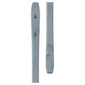 Tip and Tail view of the Atomic 2027 Backland 102 Ski in Black featuring a washed black glossy topsheet with black branding