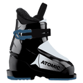 Side view of the Atomic Hawx 1 Ski Boots - Kids in Black Teal Blue