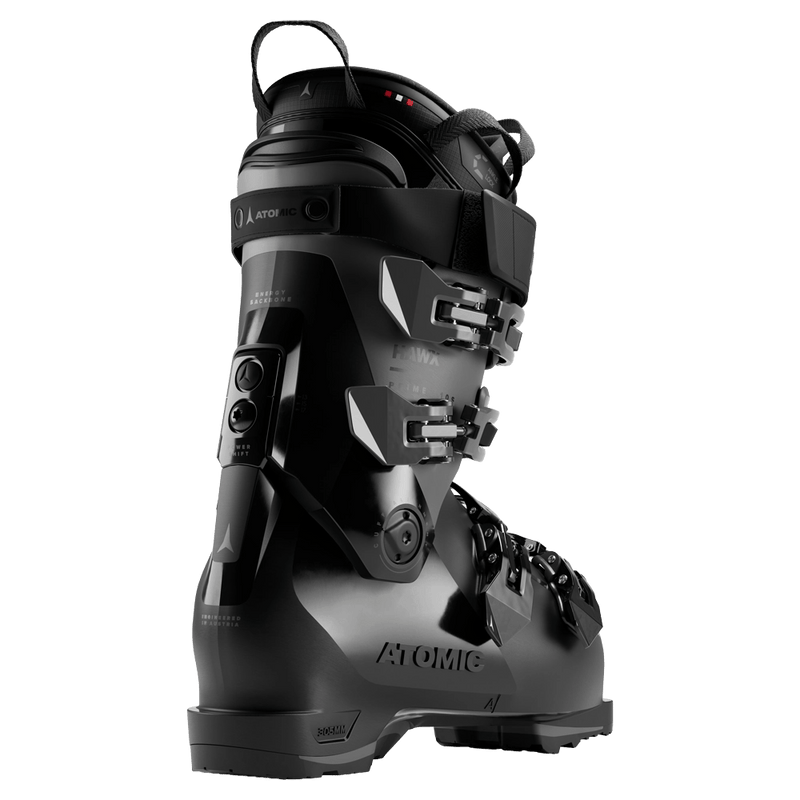Rear view of the Atomic Hawx Prime 110 S Ski Boots in Black Anthracite