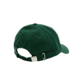 Back view of Afends Daylight panelled cap in hunter green