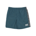 Prodcut view of Afends Sixsixsix Recycled Baywatch Shorts in fuel colorway
