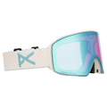 Main view of the Anon M4 Cylindrical Goggles in Oat, Perceive Variable Blue lens, unisex model