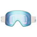 Front view of the Anon M4 Cylindrical Goggles in Oat, Perceive Variable Blue lens, unisex model