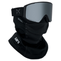 Face mask view of the Anon M4S Cylindrical Goggles in Smoke, Perceive Sunny Onyx lens, unisex model
