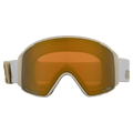 Front view of the Anon M4S Cylindrical Goggles in Tan, Perceive Sun Bronze lens, unisex model
