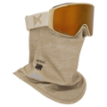 Face mask view of the Anon M4S Cylindrical Goggles in Tan, Perceive Sun Bronze lens, unisex model