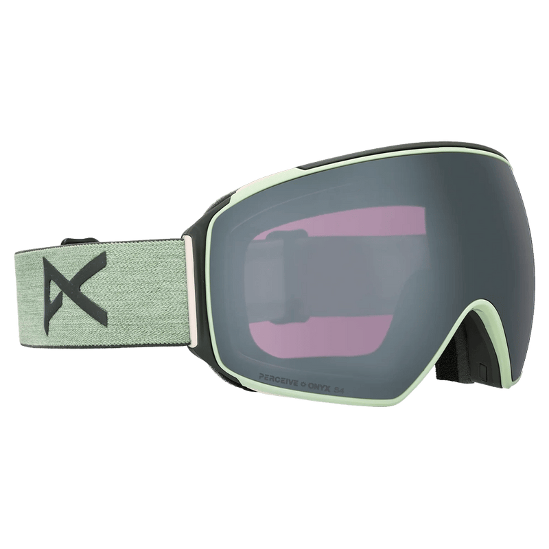 Main view of the Anon M4 Toric Goggles in Soft Sage, Perceive Sunny Onyx lens, unisex model