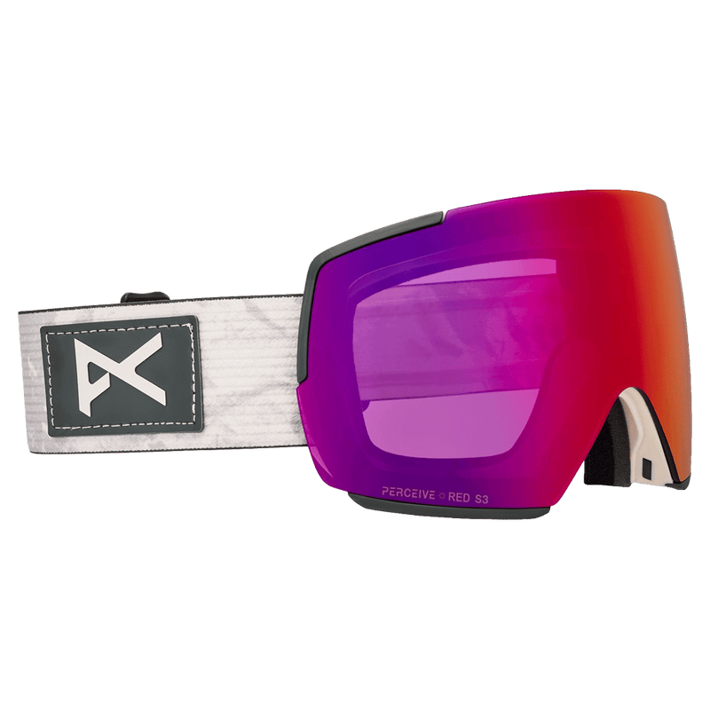 Main view of the Anon M5 Toric Low Bride Goggles in Sediment, Perceive Sunny Red lens, unisex model