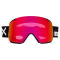 Front view of the Anon M5 Toric Goggles in Black, Perceive Sunny Red lens, unisex model