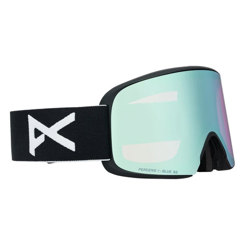 side view of Anon Goggles M6 Serie in Black with Percive Variable Blue
