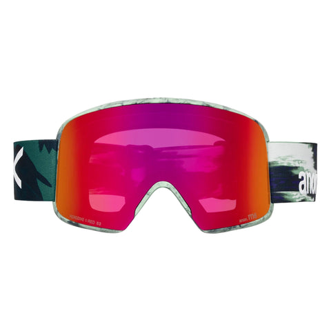 front view of Anon Goggles M6 Serie in FamiliyTree with Percive Sunny Red