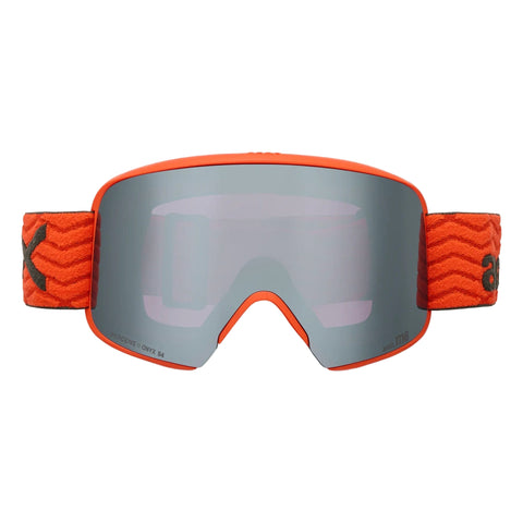 front view of Anon Goggles M6 Serie in Fiesta Red with Percive Sunny Onyx