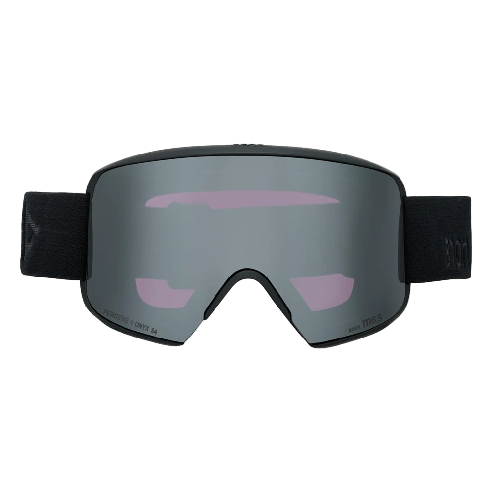 front view of Anon Goggle M6 small Serie in Somke with Percive Sunny Onyx lens