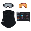 Accessories view of the Anon Nesa Goggles in Smoke, Perceive Sun Onyx lens, unisex model