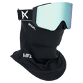 Face mask view of the Anon Sync LB Goggles in Black, Perceive Variable Blue lens, unisex model