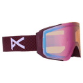 Main view of the Anon Sync LB Goggles in Deep Cherry, Perceive Cloudy Pink lens, unisex model