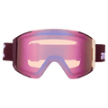 Front view of the Anon Sync LB Goggles in Deep Cherry, Perceive Cloudy Pink lens, unisex model