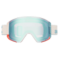 Front view of the Anon Sync Goggles in Oat, Perceive Variable Blue lens, unisex model