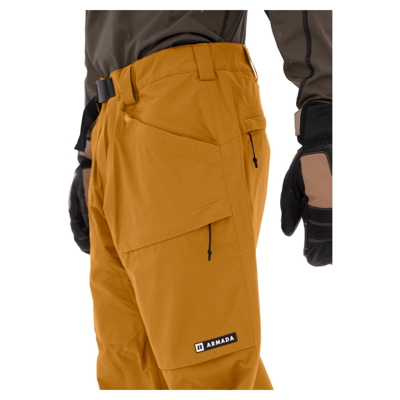 Side view of the Armada Atalantis 2L Pants in Golden Brown colourway, unisex's model