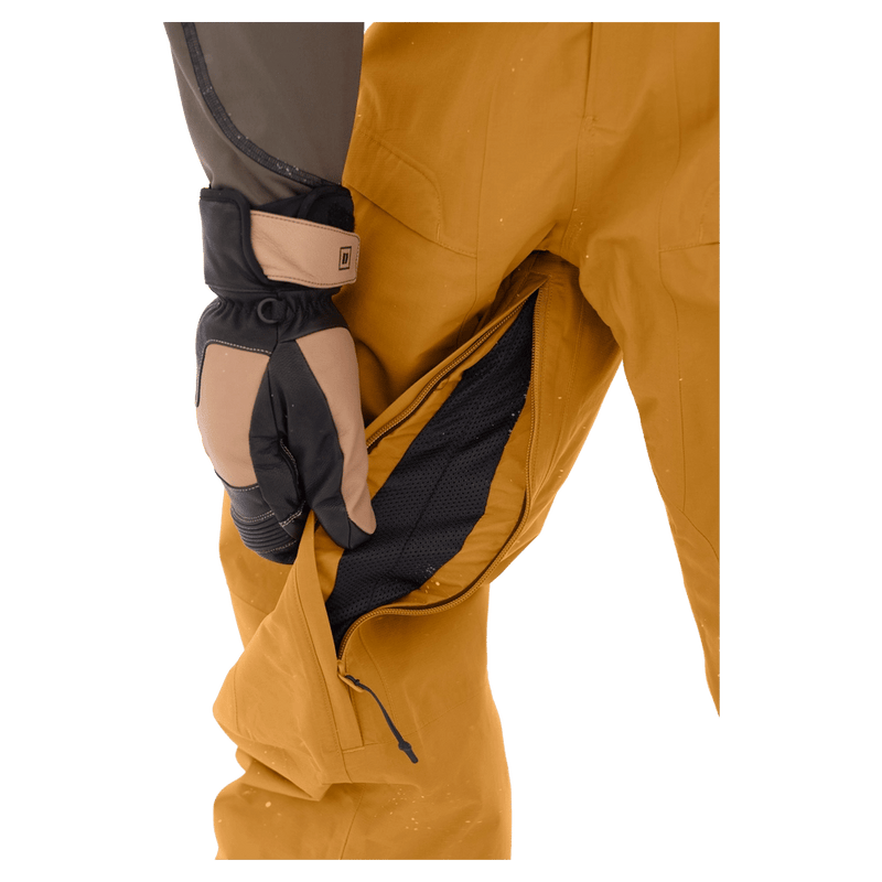 Vents view of the Armada Atalantis 2L Pants in Golden Brown colourway, unisex's model