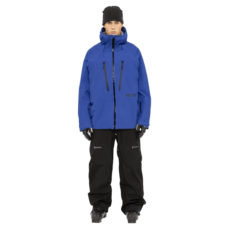 Full-body view of the Armada Coveted 3L Bib in Black colourway, men's model