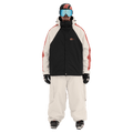 Full-body view of the Armada Gansett 2L Insulated Jacket in black, cream and faded rose colourway, unisex's model