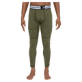 Front view of the Armada Hoopler Baselayer Bottom in Olive colourway, unisex's model
