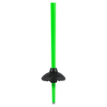 Basket view of the Armada Legion Ski Poles in Lime colourway, kids model