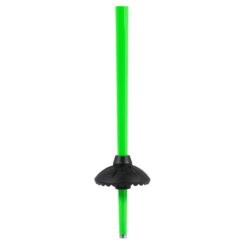 Basket view of the Armada Legion Ski Poles in Lime colourway, kids model