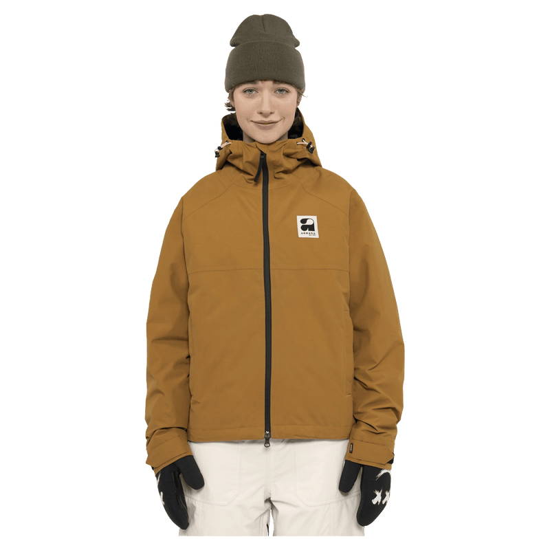 Front view of the Armada Nylie 2L Insulated Jacket in Golden Brown colourway, women's model
